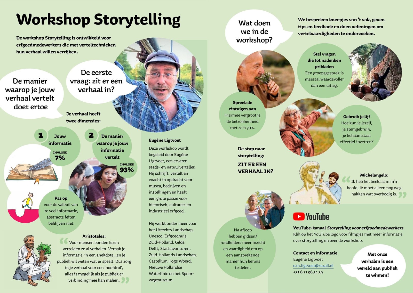 Flyer workshop storytelling Eugene Ligtvoet